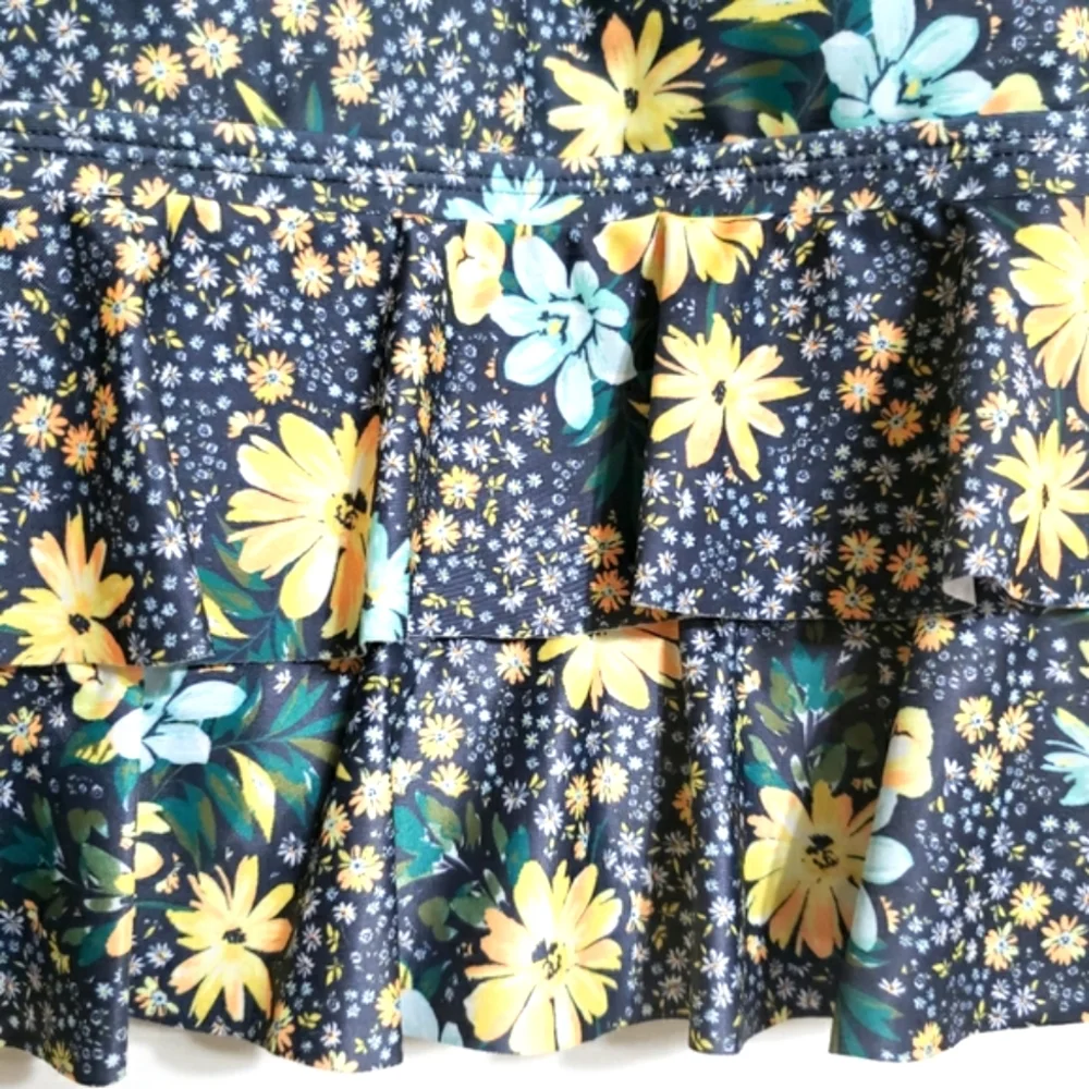 NWT Wonder Nation 2-Pc Tankini Swimsuit with Removable Pads Girl's Size 10-12